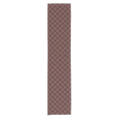 Donkere donkerbruine checkboard korte tafelloper (Voorkant)
