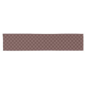 Donkere donkerbruine checkboard korte tafelloper (Horizontaal)