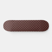 Donkere donkerbruine checkboard persoonlijk skateboard (Horizontaal)