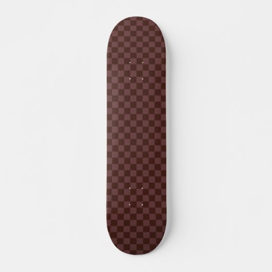 Donkere donkerbruine checkboard persoonlijk skateboard (Voorkant)