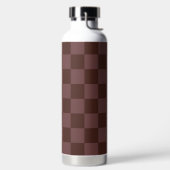 Donkere donkerbruine checkboard waterfles (Links)