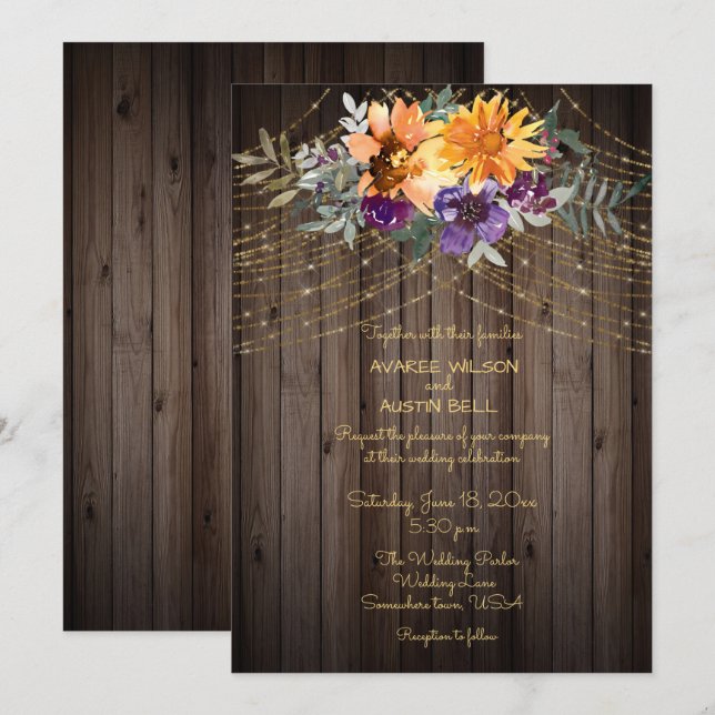 Donkere donkerbruine strijkvellen zonnebloemen (Voorkant / Achterkant)