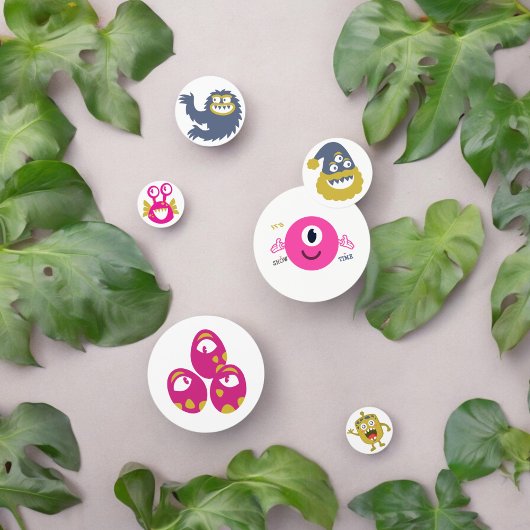 Donkere Doodle monsters Tafel Confetti