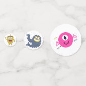 Donkere Doodle monsters Tafel Confetti (Voorkanten)