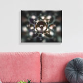 Donkere draaiende muziekluidspreker canvas afdruk (Insitu (Woonkamer))