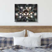 Donkere draaiende muziekluidspreker canvas afdruk (Insitu (Slaapkamer))