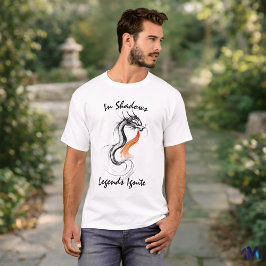 Donkere Draak Inkt Kunst – Minimaal Legendarische T-shirt