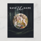 Donkere Dreigende Bosbomen bij Schemering Bewaar d Aankondigingskaart (Voorkant)