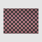 Donkere, droge Roos en zwarte cheques Tissuepapier (Voorkant)