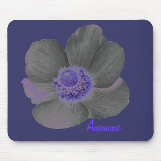  donkere dromen Anemone Flower Mousepad Muismat (Voorkant)