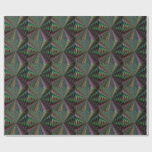 Donkere, dunne holografische patroonpixel cadeaupapier (Vlak)