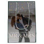 Donkere Dusky Couple Foto met sterren voor Kerstmi Medium Cadeauzakje (Achterkant)