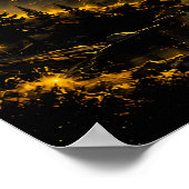 Donkere Eclips met Gouden Filigraan — Kosmische Fa Poster (Hoek)