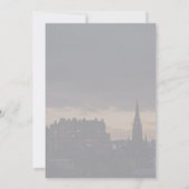 Donkere Edinburgh Silhouette Save the Date Kaart | (Achterkant)