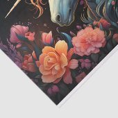 Donkere eenhoorn decoupage tissuepapier (Detail)