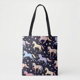 Donkere Eenhoorn Fantasie: Magisch Naadloos. Tote Bag