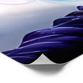 Donkere Eenhoorn met Rainbow Mane Poster (Hoek)