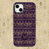 Donkere  eicelplanten met monogram Case-Mate iPhone case