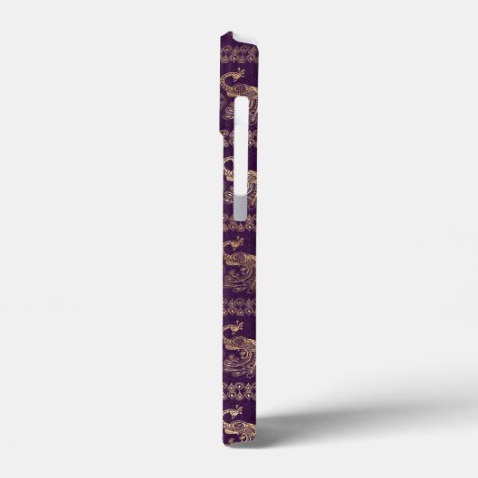 Donkere  eicelplanten met monogram Case-Mate iPhone case (Achterkant / Links)