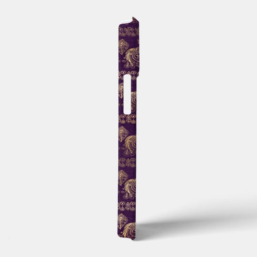 Donkere eicelplanten met monogram Case-Mate iPhone case (Achterkant / Rechts)