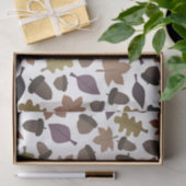 Donkere eikel en blad tissuepapier (Geschenk)