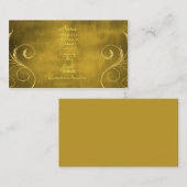 Donkere Elegance Visitekaartje, goud Visitekaartje (Voorkant / Achterkant)