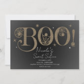 Donkere Elegant Rustic BOO Magical Halloween Sweet Kaart (Voorkant)