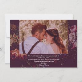 Donkere Elegante Bourgogne Bloemrijke Stemming  Save The Date