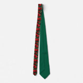 Donkere Elegante Rode Roos Patroon Stropdas (Achterkant)