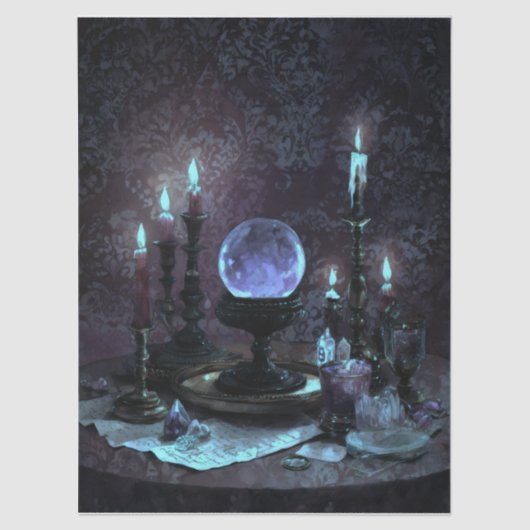 Donkere Elegante Romantische Gotische Tafel  Tissuepapier (Voorkant)