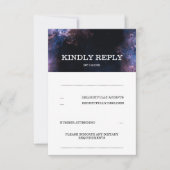Donkere Elegante Ruimte Melkweg Hemel Thema RSVP a (Voorkant)