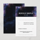 Donkere Elegante Ruimte Melkweg Hemel Thema RSVP a (Voorkant / Achterkant)