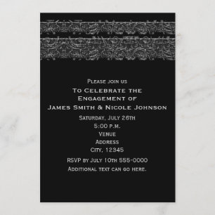 Donkere Elegante Satijnen Lint Elegante Gotische B Kaart