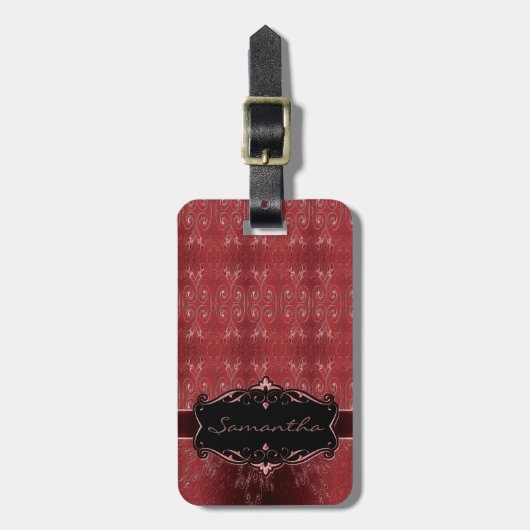 Donkere elegantie 8 bagagelabel (Voorkant verticaal)