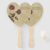 Donkere elegantie bruiloft fans handwaaier (Voorkant en achterkant)