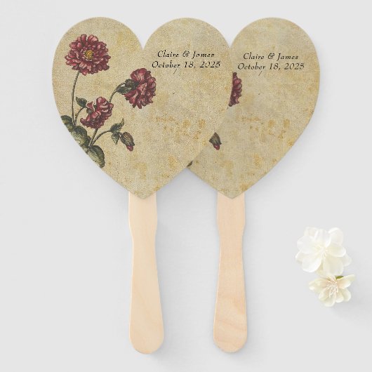 Donkere elegantie bruiloft fans handwaaier (Voorkant en achterkant)