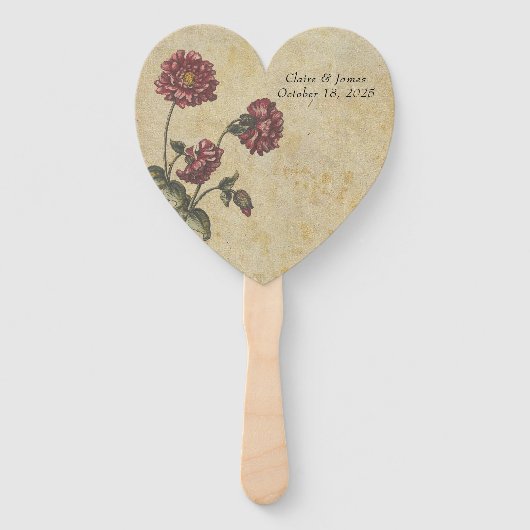 Donkere elegantie bruiloft fans handwaaier (Voorkant)