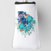 Donkere Elegantie Golf Head Cover – Blue Bloom Req (Draai 90)