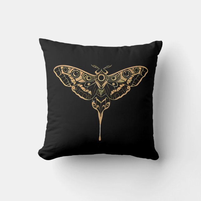 Donkere Elegantie Noir & Goud Kussen (Voorkant)