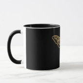 Donkere Elegantie Noir & Goud Mok (Links)
