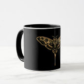 Donkere Elegantie Noir & Goud Mok (Voorkant links)