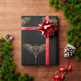 Donkere Elegantie-Zwart & Goud Cadeaupapier
