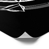 Donkere elementaire druk op het pentagram poster (Hoek)