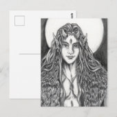 donkere elf briefkaart (Voorkant / Achterkant)