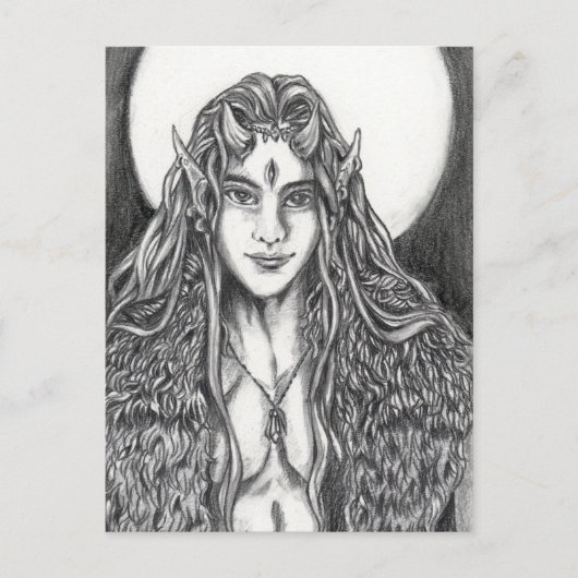 donkere elf briefkaart (Voorkant)