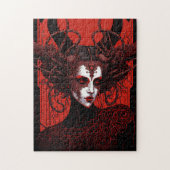 Donkere Elf Demon Red Black Fantasy Art Legpuzzel (Verticaal)