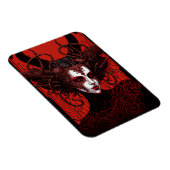 Donkere Elf Demon Red Black Fantasy Art Magneet (Rechterzijde)