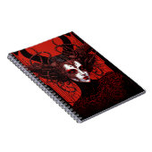 Donkere Elf Demon Red Black Fantasy Art Notitieboek (Rechterzijde)