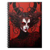 Donkere Elf Demon Red Black Fantasy Art Notitieboek (Voorkant)