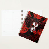 Donkere Elf Demon Red Black Fantasy Art Planner (Display)